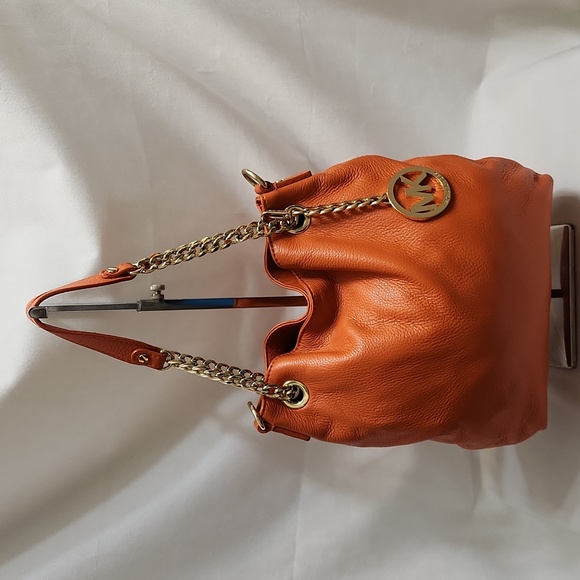 MICHAEL Michael Kors Orange Shoulder Bag with Chain Strap - Picture 4 of 16